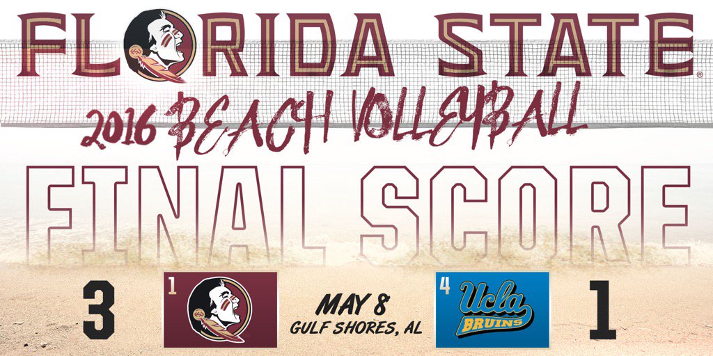 FSU_BeachVB's tweet photo. NOLES WIN!!! NOLES WIN!!! V/Sierra with the clincher on court 3. https://t.co/DWFOciwKzR