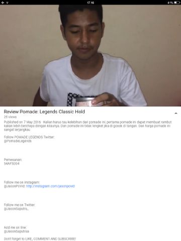 New review from brother Jason Triantama Saputra Bali. Thnks a lot. youtu.be/H_NXFkWYE5o #pomadelegends
