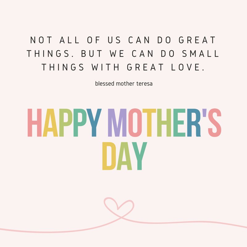 theleavenkc's tweet photo. Happy Mother's Day to all the moms who do small things with great love every day. Thanks for all you do! https://t.co/wezmWJ8ukf