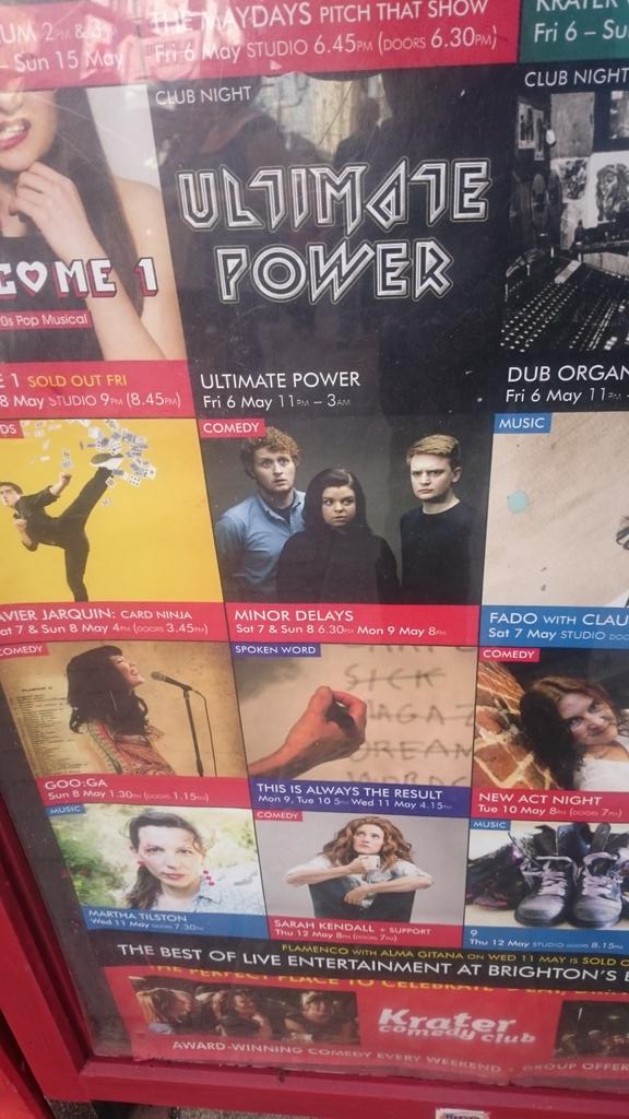 Only 1 day left to see <a href="/minordelays/">minordelays</a> at <a href="/KomediaBrighton/">Komedia Brighton</a> let's get some nice faces in tomorrow night please guys