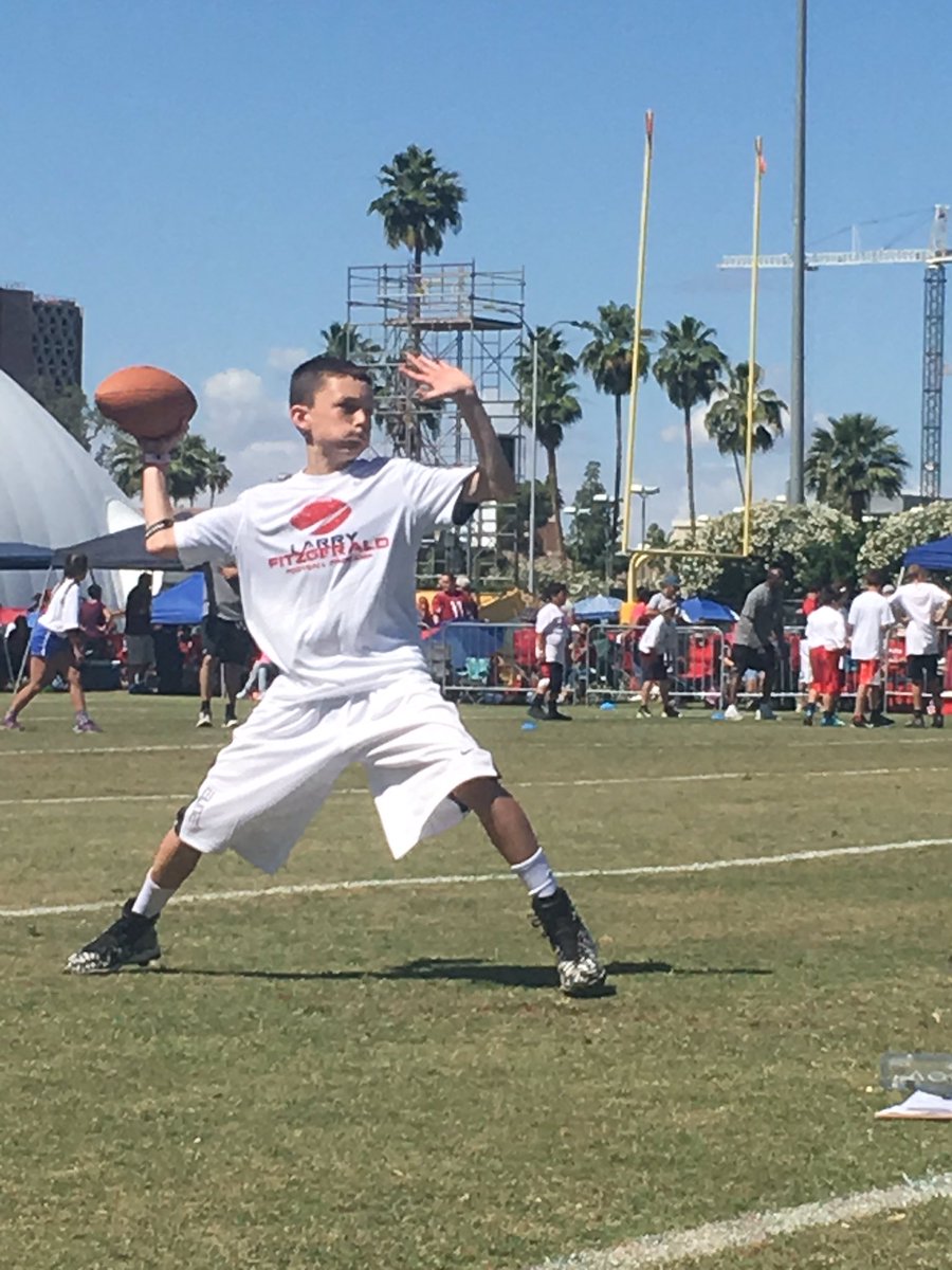 PaulaEastin's tweet photo. Another great day @LarryFitzgerald @ProCamps #FitzTwoADays https://t.co/SOhJ1jGiFU