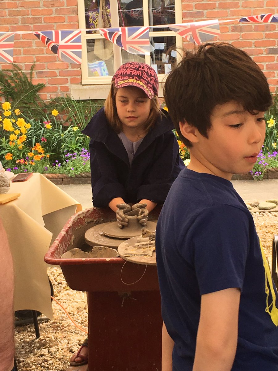 PotteryDunholme's tweet photo. The potter's wheel was very popular with the Primary School's age group. https://t.co/v105atb36n
