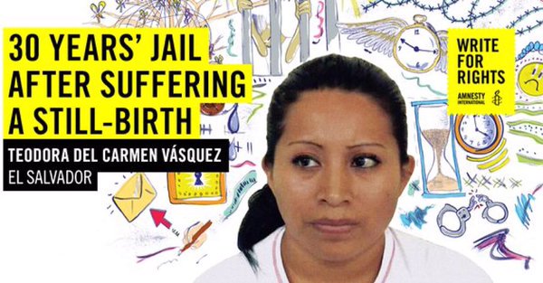 Today, on Teodora's birthday, call on #ElSalvador authorities for her immediate release: amn.st/6013BWx7U