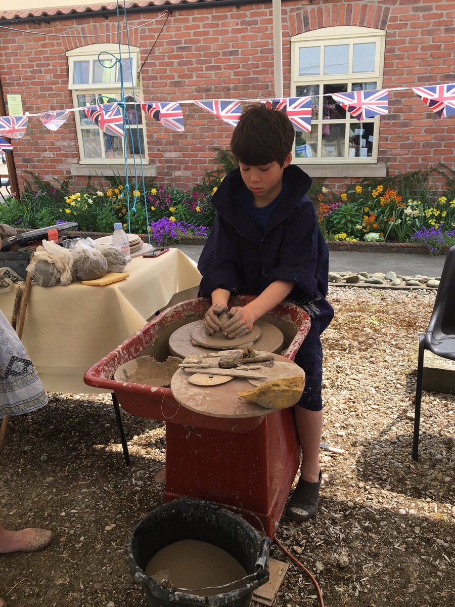 PotteryDunholme's tweet photo. Joel's first time using the wheel at Dunholme Lodge Open Garden https://t.co/LkZPVkQmkk