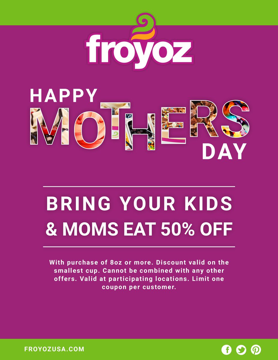 Froyoz's tweet photo. Be sure to bring MOM by for a special treat! #froyoz #mothersday https://t.co/bxTO1GgS5o