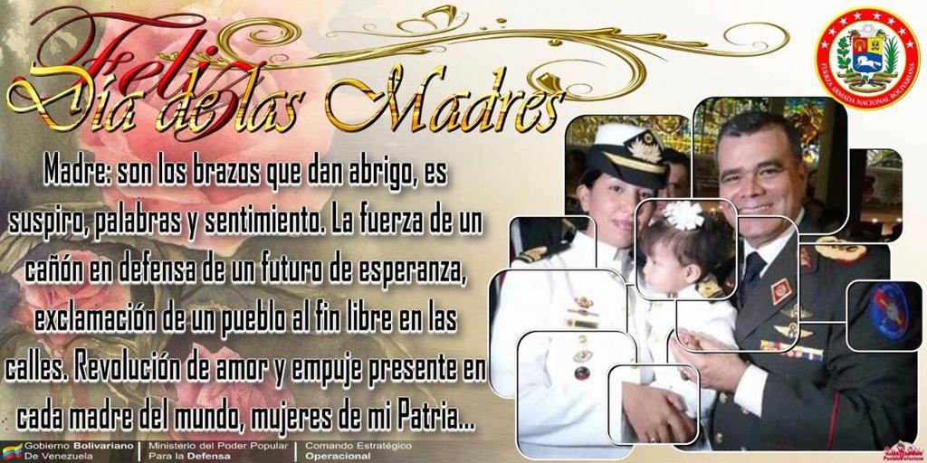 vladimirpadrino's tweet image. Felicidades a todas las madres de Venezuela, del mundo y de nuestra familia militar!!!!! #FelizDiaMadresDeLaPatria