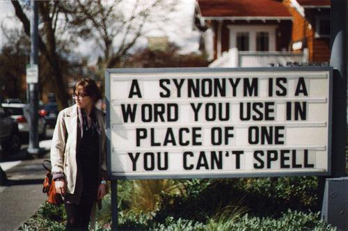 The_YUNiversity's tweet photo. The real definition of “synonym.” https://t.co/jbihWivVVb