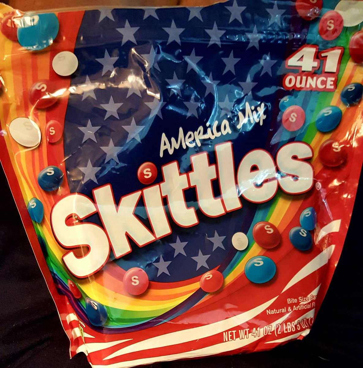 ibdoug88's tweet photo. Loving these red, white & blue @Skittles #AmericaMix. Think it'd make a great 🎨 scheme for .@KyleBusch @DISupdates🎆 https://t.co/MRGwmUz5Dr