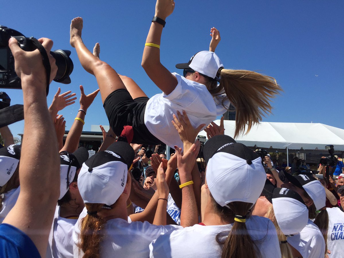 NCAAVolleyball's tweet photo. That National Championship feeling! #NCAABeachVB 🏐✌ https://t.co/j1sT6tTMS9