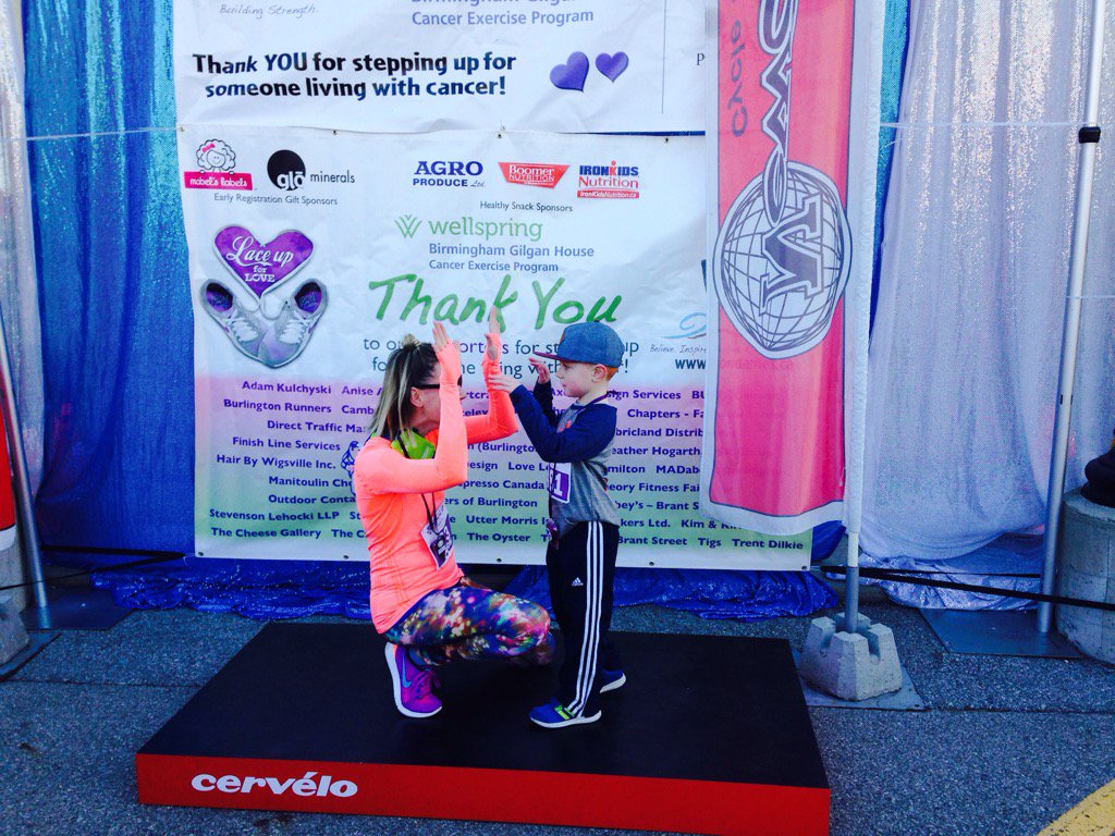 kimcalderbank's tweet image. A wonderful time @IRONDames Lace up for Love this am. Our first mom &amp;amp; son race. #BurlON #MothersDay