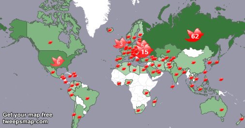 coldmvrs's tweet photo. My followers live in Russia (62%), Ukraine(15%)... Get your free map too: https://t.co/F72XMT8Q3v https://t.co/mWjEkkjzHL
