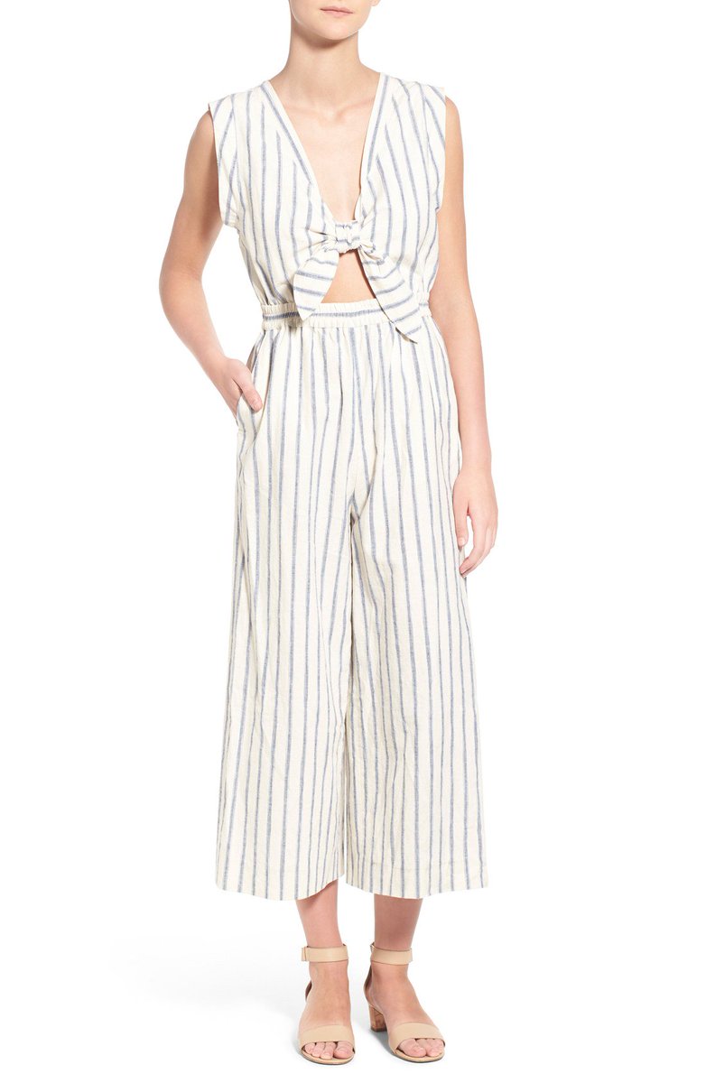 NewInClothing's tweet photo. New @ #Nordstrom from #Madewell Ikat Stripe Tie Front Culotte Jumpsuit https://t.co/PYU6JzOk9J https://t.co/4AbpW7F0R5
