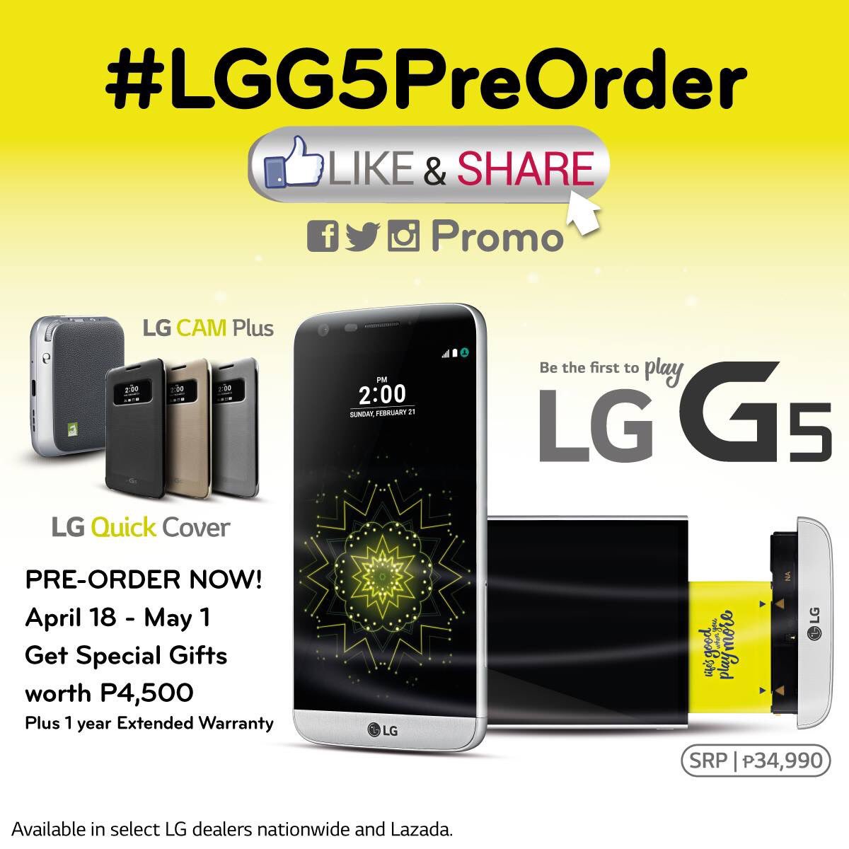 JeremiahAnna's tweet photo. Liked and shared
#LGG5PreOrder #LGG5 @LGPhilippines https://t.co/0hTUwibmYP
