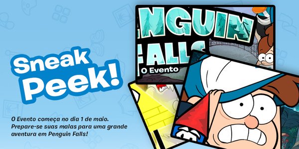 EPenguinsUpdate's tweet photo. Evento "Penguin Falls" começa no dia 1 de maio. Até lá, fique ligado no blog MACP. https://t.co/xIIkakslmp https://t.co/uOrrRlkJ5t