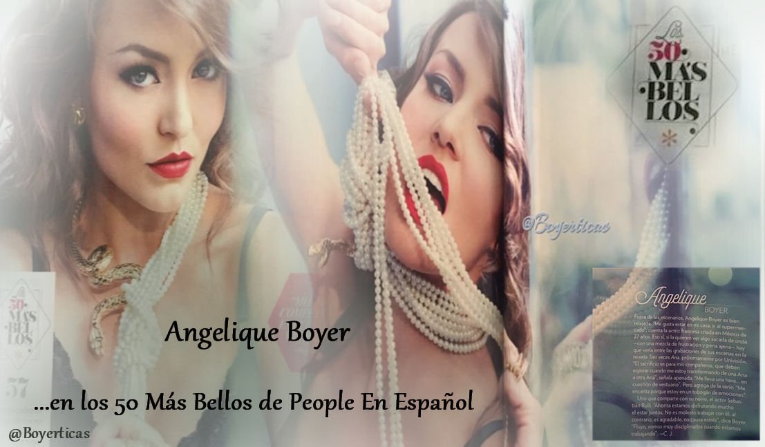 Boyerticas's tweet photo. #AngeliqueBoyer @anboy88 en los #50MasBellos de @peopleenespanol 2016 
Que Hermosa
Gracias @_CynthiaAshley https://t.co/He7WCKcoy1