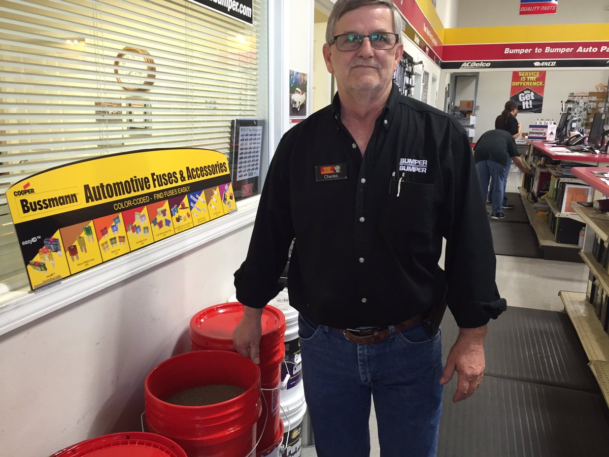 _cope55's tweet photo. It's all about THE BUCKET!! Charles at store 30 is selling the bucket filled with oil dry!  $10 @CrowBurlingame https://t.co/VQTVIxijiq