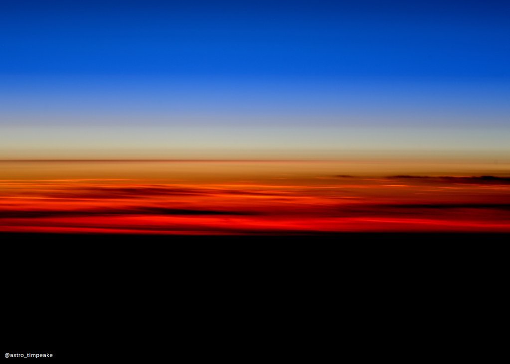 GMA's tweet image. Sunset from space. Astronaut @astro_timpeake shares this stunning photo from the International Space Station.