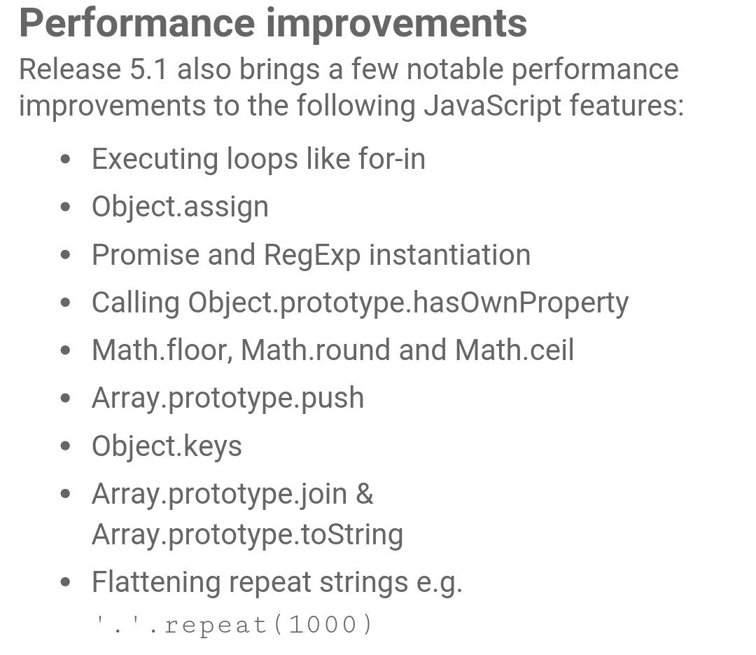 addyosmani's tweet image. V8 now includes JavaScript performance improvements, reduced jank & memory consumption v8project.blogspot.co.uk/2016/04/v8-rel… ⚡