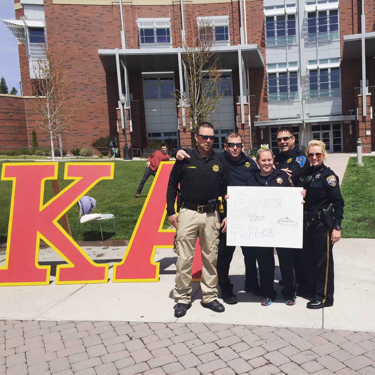 nevadaka's tweet photo. What a beautiful day to dunk a KA! Thanks to everyone who came out today! Join us tomorrow for a BBQ from 11-4 https://t.co/rpEIOM9IF3