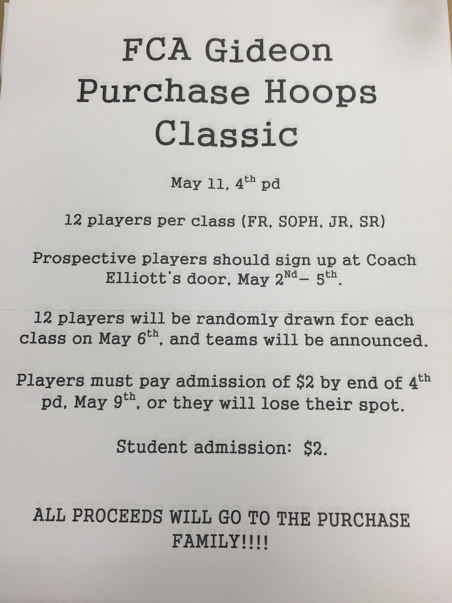 Everyone please come out and support. Sign up if you want to play, get the word out, it's for a great cause!🏀#Gideon