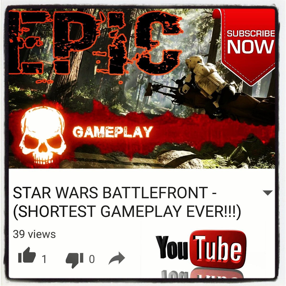 OfficialDrewENT's tweet photo. NEWEST VIDEO IS UP https://t.co/F0RHONiW1v #StarWars #StarWarsBattlefront #gameplay #PlayStation #PS4share #PS4 https://t.co/jtxNmRg8ia
