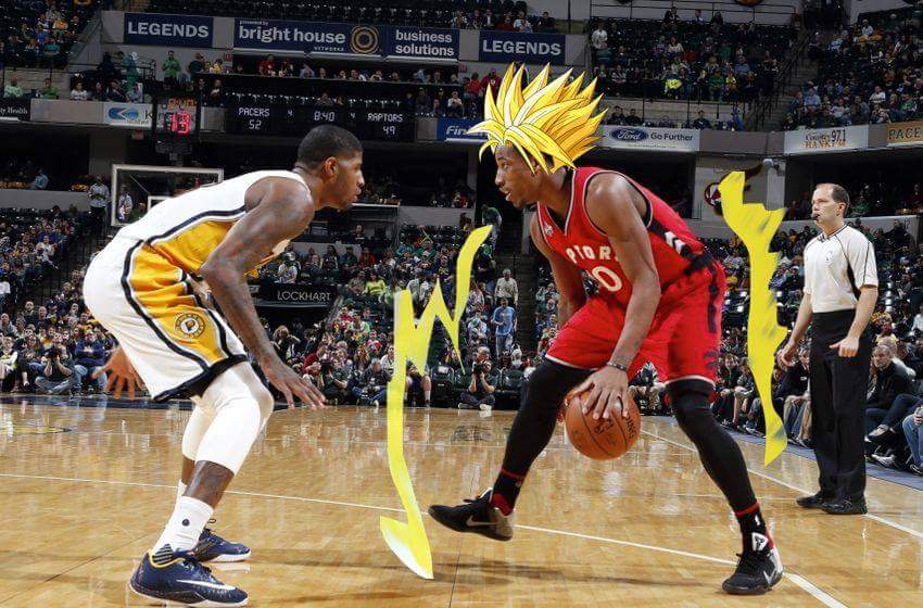 2K_ZebraZ's tweet photo. @Raptors Demar Derozan or super saiyan Derozan? this how he feels on the court right now! #RTZ https://t.co/SZEivj1gCN
