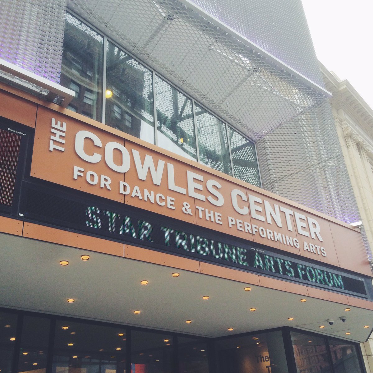 StribGoingOut's tweet photo. .@StarTribune's #mnartsforum is about to start at @thecowlescenter. Big ideas from the scene's movers and shakers. https://t.co/4AjAr7bG0m