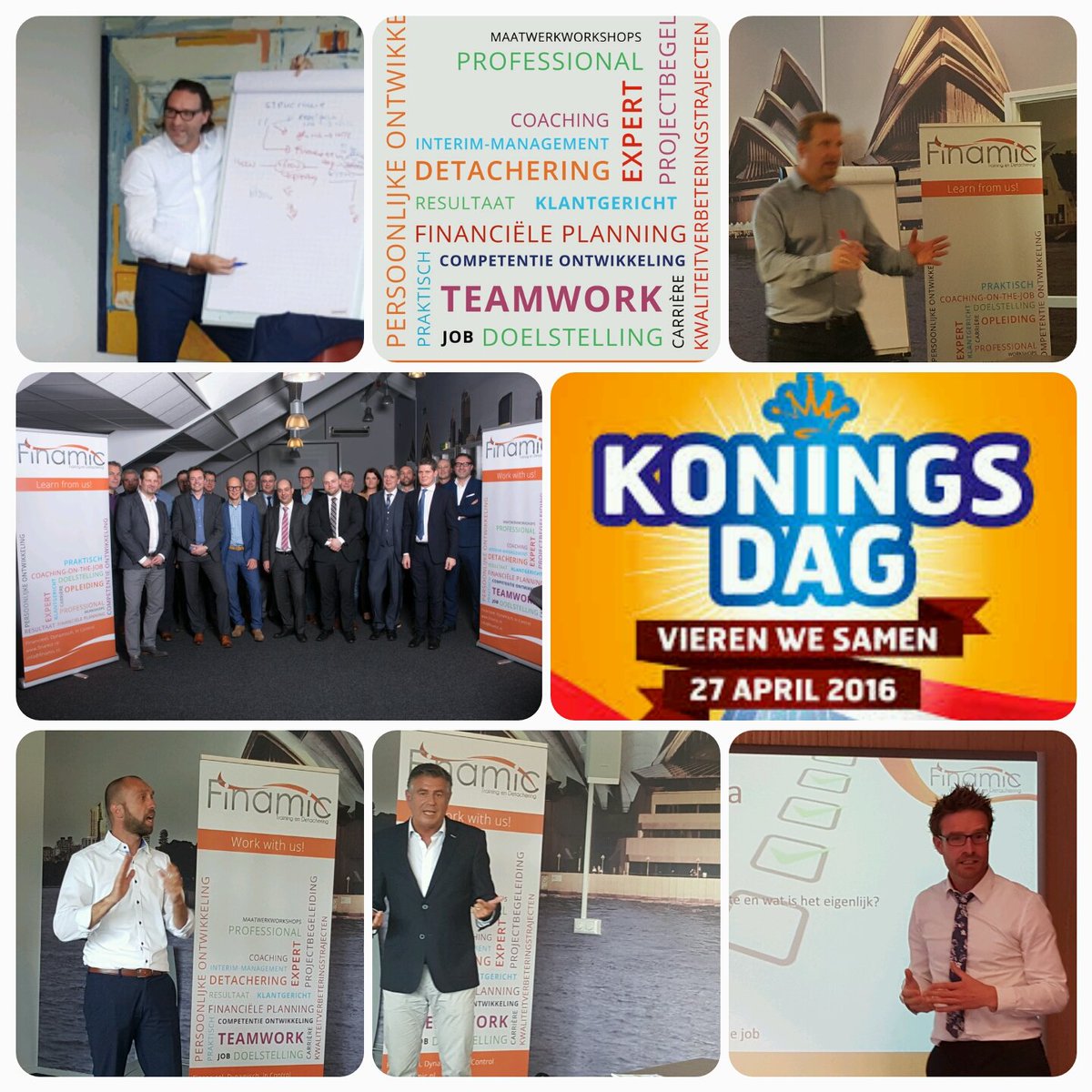 Professionals, trainers, coaches @Finamic #detachering #coaching #training wenst iedereen fijne  #koningsdag2016 !