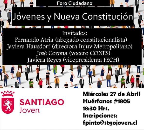 AlexArayaL's tweet photo. Mañana! Nos vemos en el Foro Ciudadano: Jóvenes y Nueva Constitución. Organiza: @stgojoven https://t.co/7s8YOUndXK