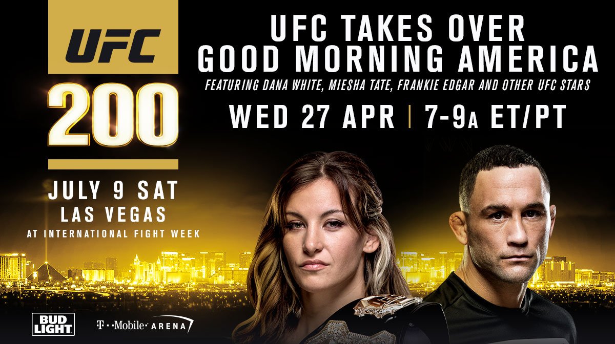 Tomorrow, the UFC takes over <a href="/GMA/">Good Morning America</a> at 7am ET! Check your local listings! 👊