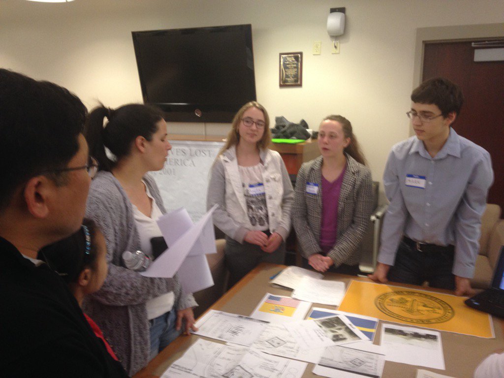 JohnMassaro1's tweet photo. Kayla, Katherine, &amp; Mark promote the Cresskill 9/11 Memorial project constructed with WTC steel #coffee&amp;conversation https://t.co/dgUcqOhui0