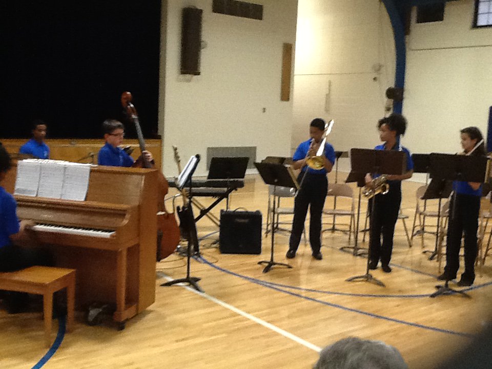 Parker Jazz Combo performs at the spring band concert.