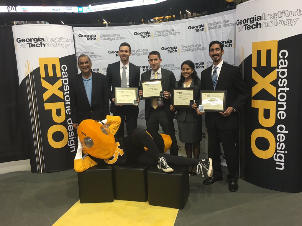 GeorgiaTech's tweet photo. Winning Aerospace Engineering team developed an unmanned aerial vehicle to track down poachers in Africa. #GTExpo https://t.co/vq9zHzJjBJ