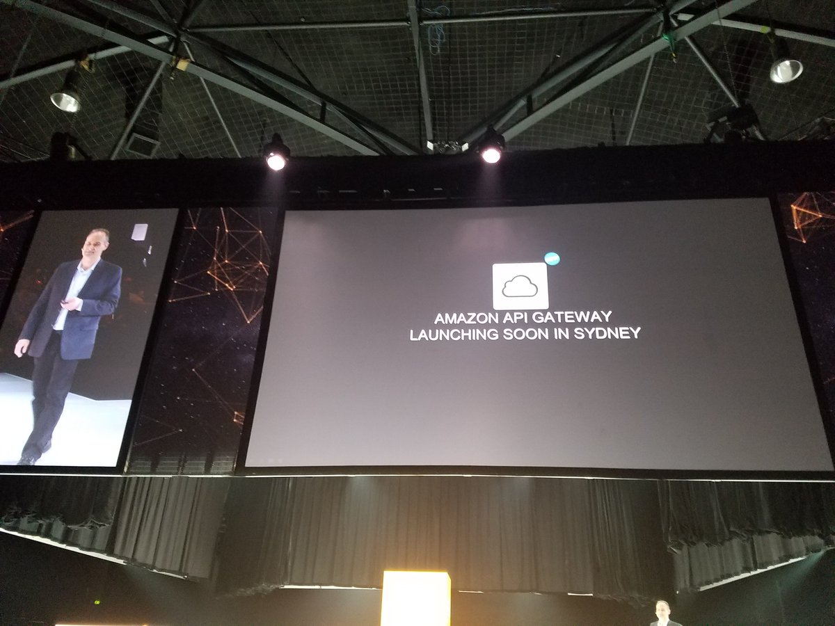 AWSonAir's tweet image. AWS Lambda and Amazon API Gateway launching soon in Sydney! #AWSSummit
