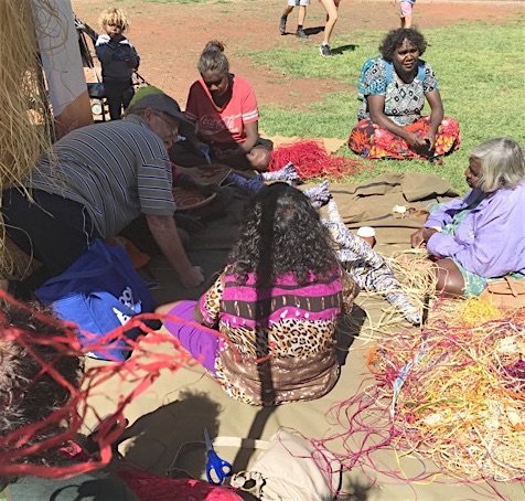 Batchelor_Inst's tweet photo. The #BatchelorInstitute Visual Arts students showcased their work at the #TjunguFestival over the weekend https://t.co/zOIDQ7cjiK