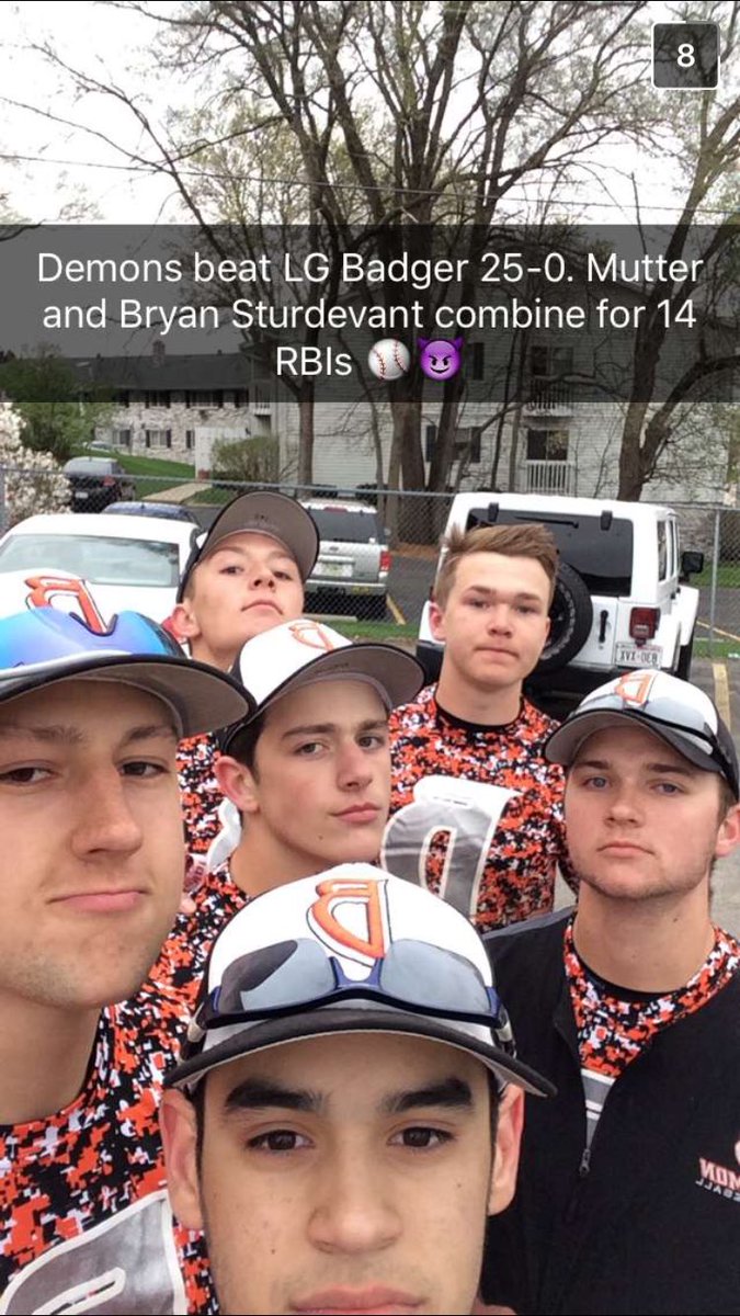 WIBallCentral's tweet photo. Aaron Mutter and Bryan Sturdevant MASHED in Burlington's 25-0 win over Badger (via @ZachC07) https://t.co/uxLtM7b5Lz