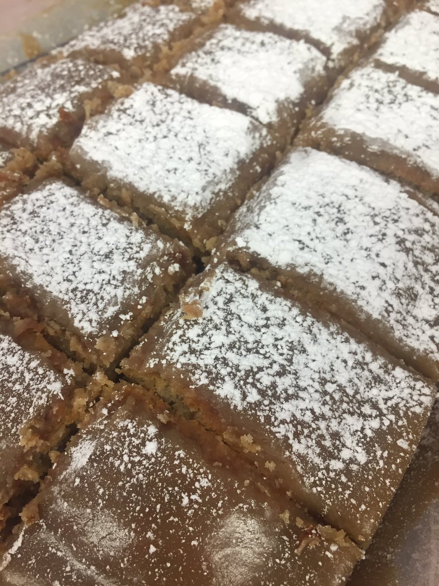 Come down to DI and try a piece of our banana bread topped with a brown sugar icing and some powdered sugar