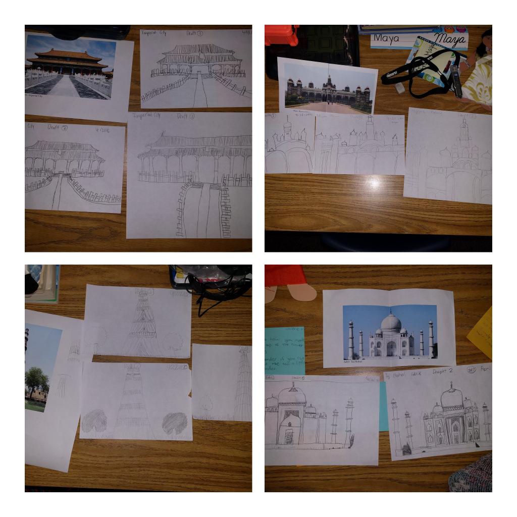 RoomA103atClark's tweet photo. So proud of all the progress we've made on these! We have some amazing artists &amp; growth mindsets in A103! https://t.co/l9XVF3OqZG