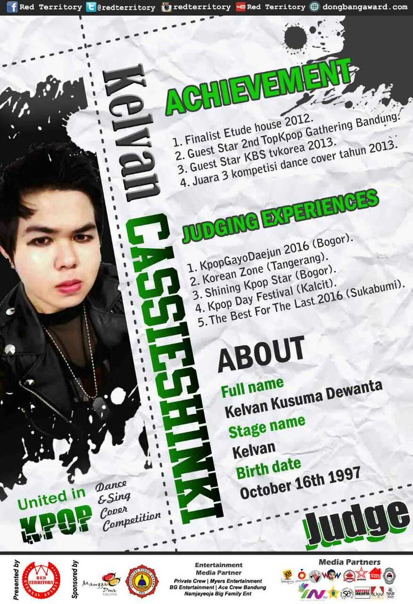 Yuhuuu...
Admin mau kasih tau nih profil juri UNITED IN KPOP..
Yang pertama..
Inilah kelvan..
Member of cassieshinki