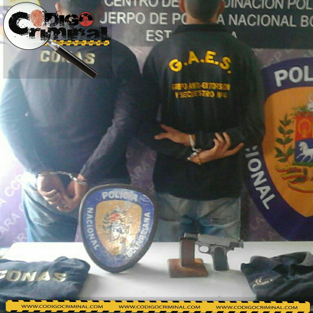 CodigoCriminal_'s tweet photo. #UltimaHora #25A Detenido funcionarios del GAES, en #Lara por funcionario PNB, al momento que estaban #Extorcionando https://t.co/kqf2D6xJZg