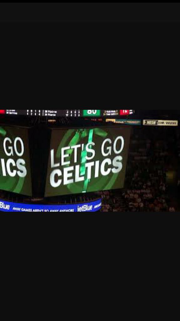 BostonSprtsNews's tweet photo. Let's go Celtics! 
Beat the Hawks! 
#GoCeltics 
#GoCelticsNation https://t.co/lnRa0xUICT