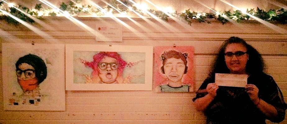 MHHSE_Art's tweet photo. @MsMagicStache with her art and award! BRAVO! Way to represent #EastHigh #art and #APstudioart @morgane_watkins https://t.co/a72a9uAvBs