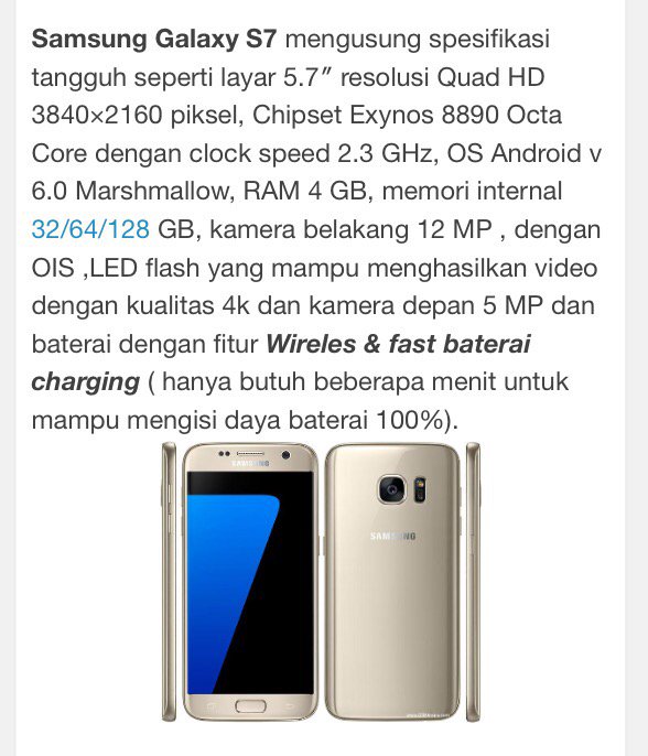 7CELL_ID's tweet photo. Tahukah kamu pengisian baterai S7 relatif cepat lho! https://t.co/9IjZjZCZq7