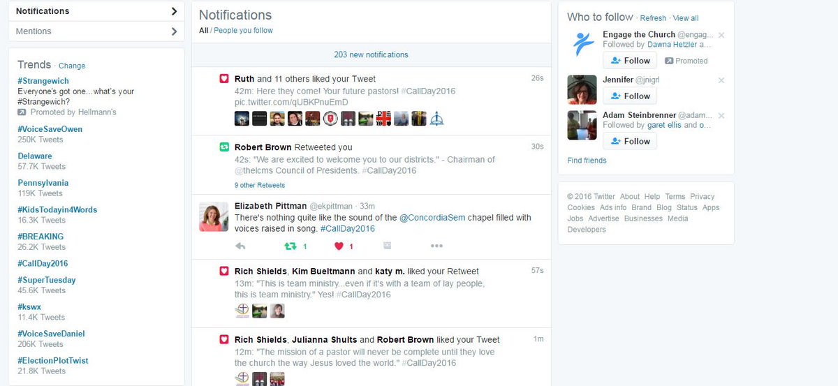 ConcordiaSem's tweet photo. Very cool! @ConcordiaSem #CallDay2016 trending on Twitter! https://t.co/4MilBdz02o