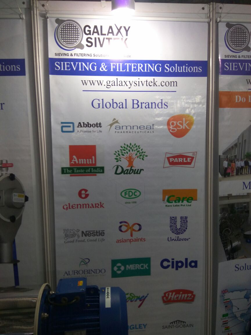 GalaxySivtek's tweet image. Global Brands across Diverse Industries Trusts @GalaxySivtek for #Sieving &amp;amp; #Filtering Solutions. #PharmaProPack '16
