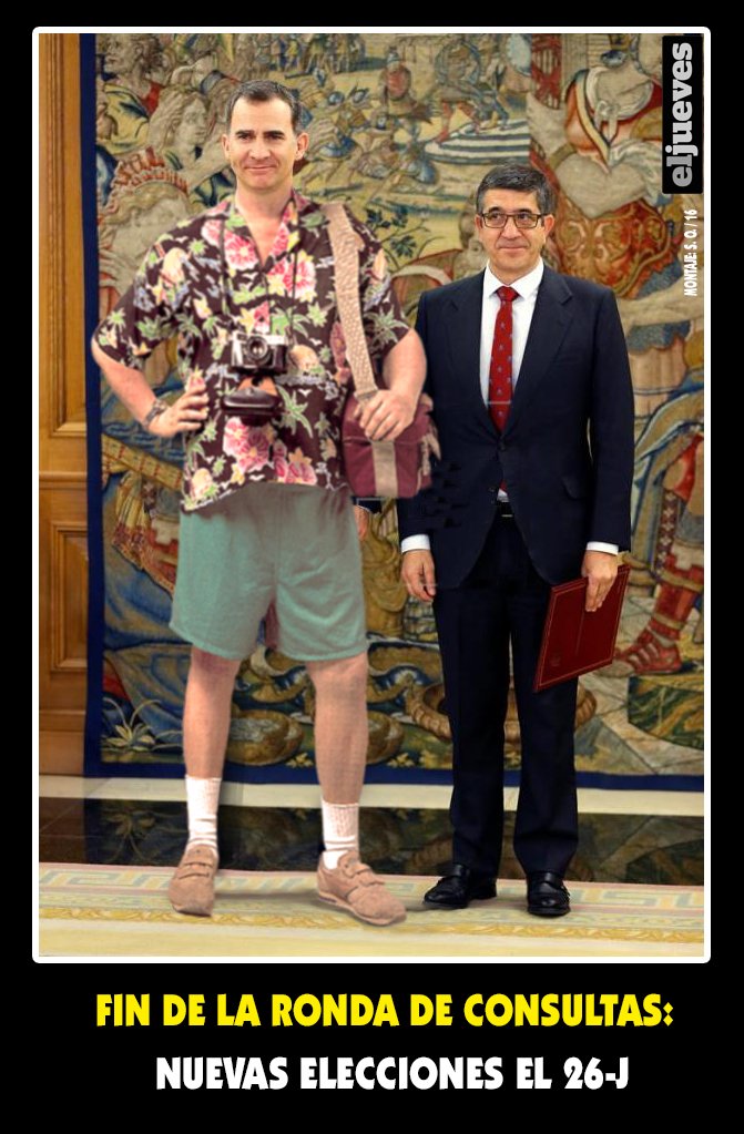 eljueves's tweet photo. El Rey no propone otro candidato a la investidura lo que supone nuevas elecciones https://t.co/ajGEcA6H8N