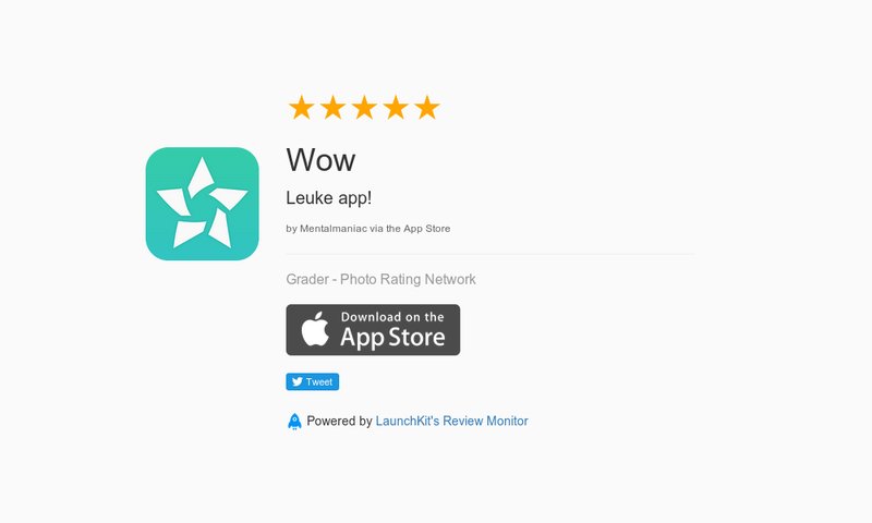 GoGrader's tweet image. 5 Star Review: "Wow: Leuke app!" launchkit.io/reviews/-l0yeM…