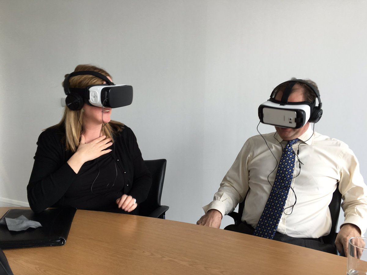 Explore360VR's tweet photo. #Birmingham #VR demo with some very impressed agents - next stop #Belfast https://t.co/jsnoQmudp7