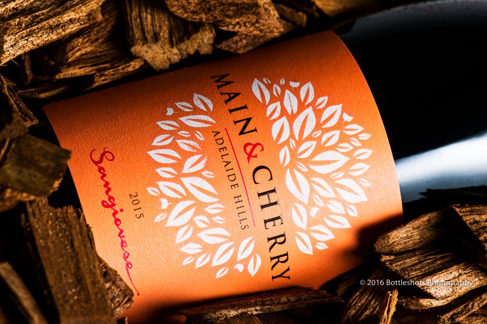 Bottleshooter's tweet photo. Great colours of @MainandCherry's @southaustralia new #Sangiovese #label in #arty #wine #product #bottlephotography https://t.co/YOFADhNPJv