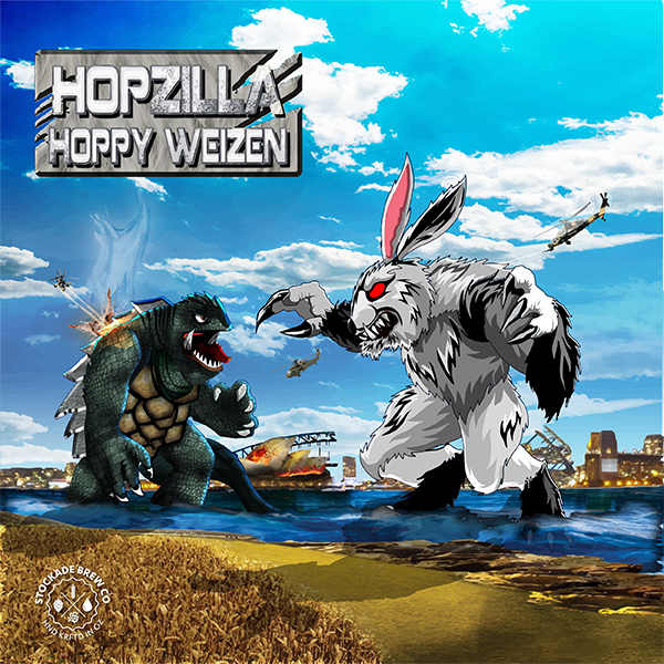 stockadebrewco's tweet photo. This monster brew is available NOW! #Hopzilla https://t.co/M6DkDYDxvh